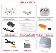 Load image into Gallery viewer, NEW SYMA X8PRO GPS DRONE RC Quadcopter With WIFI Camera FPV Professional Quadrocopter X8 Pro 720P RC Helicopter