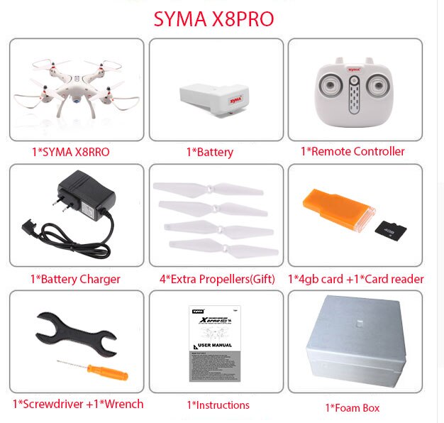 NEW SYMA X8PRO GPS DRONE RC Quadcopter With WIFI Camera FPV Professional Quadrocopter X8 Pro 720P RC Helicopter
