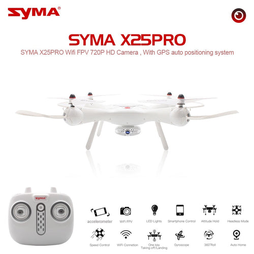 Syma Drone X25PRO Wifi FPV Adjustable 720P RC Drone With Camera Quadcopter RTF GPS Position Altitude Hold Quadrupter RC Dron