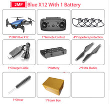 Load image into Gallery viewer, Newest X12 with 0.3MP/2MP Wide Angle HD WiFi Camera FPV Mini Drone Rc Helicopter Hight Hold Quadcopter Vs E58  E511 M69 Dron
