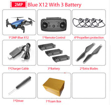 Load image into Gallery viewer, Newest X12 with 0.3MP/2MP Wide Angle HD WiFi Camera FPV Mini Drone Rc Helicopter Hight Hold Quadcopter Vs E58  E511 M69 Dron