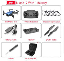 Load image into Gallery viewer, Newest X12 with 0.3MP/2MP Wide Angle HD WiFi Camera FPV Mini Drone Rc Helicopter Hight Hold Quadcopter Vs E58  E511 M69 Dron