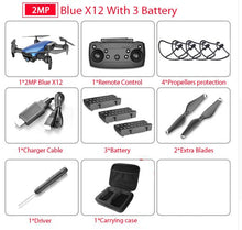 Load image into Gallery viewer, Newest X12 with 0.3MP/2MP Wide Angle HD WiFi Camera FPV Mini Drone Rc Helicopter Hight Hold Quadcopter Vs E58  E511 M69 Dron