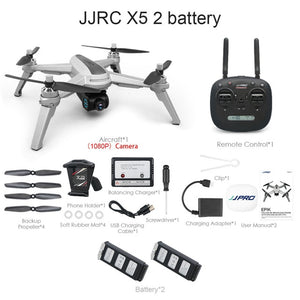 JJRC X5 GPS Brushless Motor RC Drone with 1080P 5G WIFI FPV Adjustable Camera GPS Follow Me RC Quadcoter VS MJX Bugs 5W