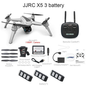 JJRC X5 GPS Brushless Motor RC Drone with 1080P 5G WIFI FPV Adjustable Camera GPS Follow Me RC Quadcoter VS MJX Bugs 5W