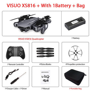 Visuo XS816 Optical Flow Positioning Rc Quadcopter with Dual Camera 2mp Wifi FPV Drone Gesture Control Dron Vs XS809HW XS809S