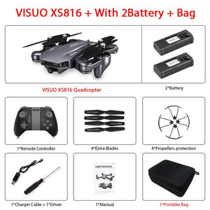 Visuo XS816 Optical Flow Positioning Rc Quadcopter with Dual Camera 2mp Wifi FPV Drone Gesture Control Dron Vs XS809HW XS809S