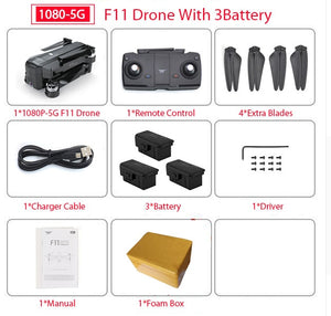 SJRC F11 GPS Drone With Wifi FPV 1080P Camera Brushless Quadcopter 25 minutes Flight Time Gesture Control Foldable Dron Vs SG906