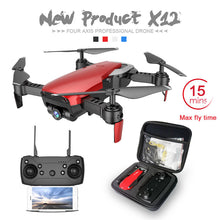 Load image into Gallery viewer, Newest X12 with 0.3MP/2MP Wide Angle HD WiFi Camera FPV Mini Drone Rc Helicopter Hight Hold Quadcopter Vs E58  E511 M69 Dron