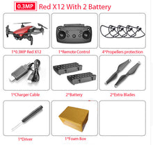 Load image into Gallery viewer, Newest X12 with 0.3MP/2MP Wide Angle HD WiFi Camera FPV Mini Drone Rc Helicopter Hight Hold Quadcopter Vs E58  E511 M69 Dron