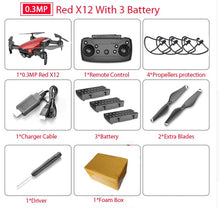 Load image into Gallery viewer, Newest X12 with 0.3MP/2MP Wide Angle HD WiFi Camera FPV Mini Drone Rc Helicopter Hight Hold Quadcopter Vs E58  E511 M69 Dron