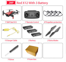 Load image into Gallery viewer, Newest X12 with 0.3MP/2MP Wide Angle HD WiFi Camera FPV Mini Drone Rc Helicopter Hight Hold Quadcopter Vs E58  E511 M69 Dron